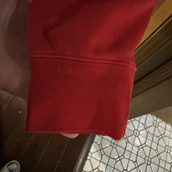 Nike Hoodie Men's Large Red Colorblock Club Fleece Pullover Sweatshirt BV2973 - Picture 5 of 5